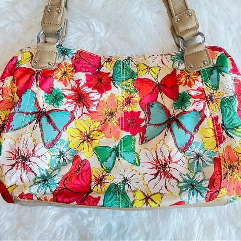 Tyler Rodan Shoulder Bag Purse colorful floral butterfly print