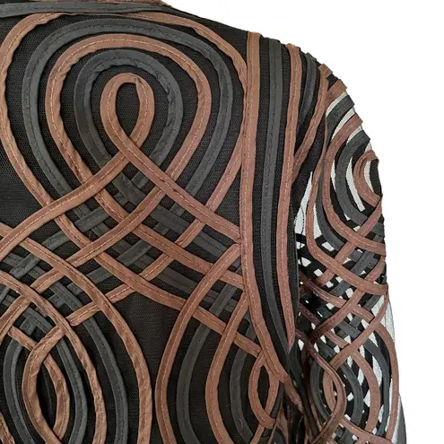 Vintage Talk of the Walk Mesh Ribbon Blazer M Gorgeous Details New Black Size M