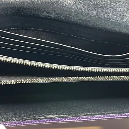 Loewe Purple Bifold Continental Wallet w/ Anagram - Preowned