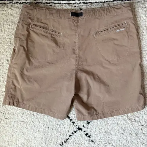 Marmot gorpcore outdoor khaki/tan cotton-poly shorts women's size 14