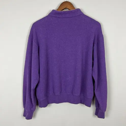 Peter Millar  1/4 Zip Sweatshirt Pullover Women Medium Mock Neck 100% Cotton Crop