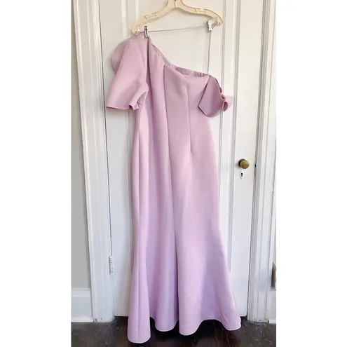 Badgley Mischka • Lilac Asymmetric Floral-Embellished Dress gown scuba mermaid