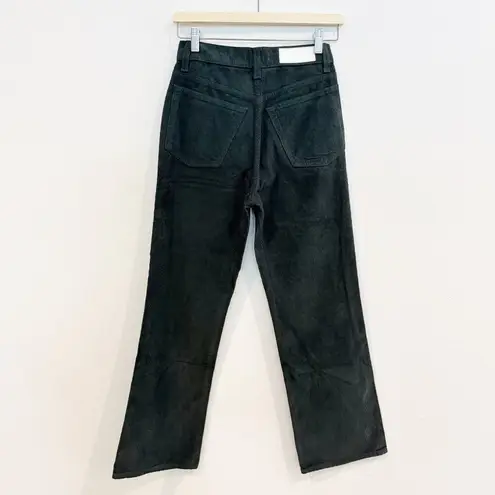 RE/DONE 70s Loose Flare Corduroy High Rise Cropped Trouser Pants Casual Green 24