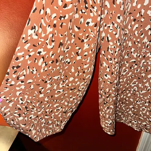 JODIFL  Oversized Brown Balloon Sleeve Leopard Print Blouse - Image 8