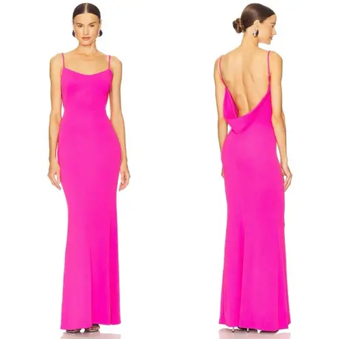 Katie May Damn Gina Low Back Gown dress in electric pink