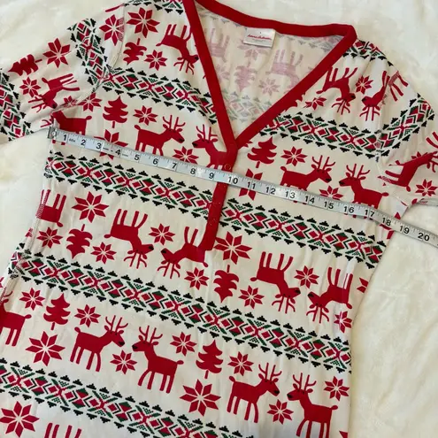 Hanna Andersson Red and White Reindeer Pajama Top Women’s Large