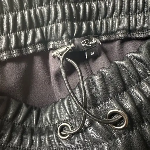 Rails NEW Jayden Black Vegan Leather Pants Medium Elasticized Waist Moto Biker