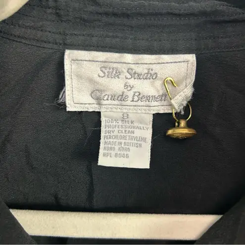 Vintage Silk Studio by Claude Bennett stunning double breasted blouse size 8 Gold