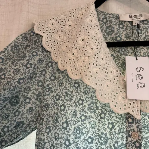 Sea New York Ida Collared Midi Dress in Apple Size 6