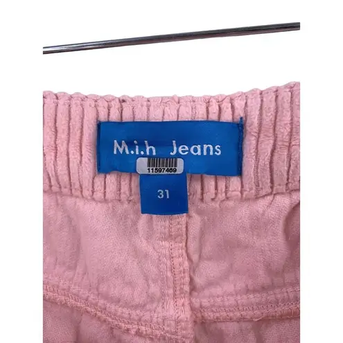 M.i.h. Pink Daily Crop Cord Jeans Wide Wale Corduroy Pants Size 31