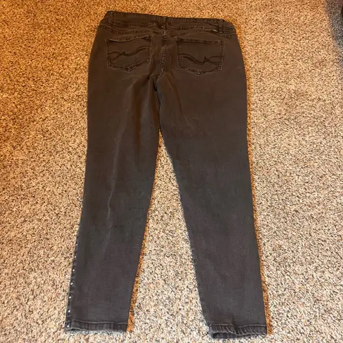 Rebel Wilson The Minx Skinny Jeans Studded Dark Wash Women's Size 18W Black