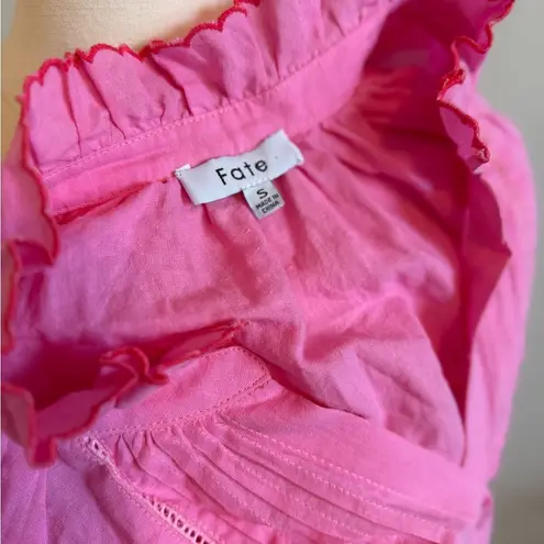 FATE. embroidered linen top