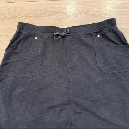 Kuhn Casual Black Cargo Skort Pockets and Built in Shorts Hiking Athletic Golf L Size L