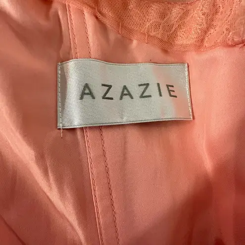 Azazie Peach / Watermelon Color Prom Formal Event Dress