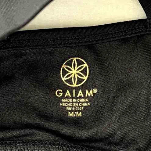 Gaiam Black Criss Cross Athletic Sports Bra