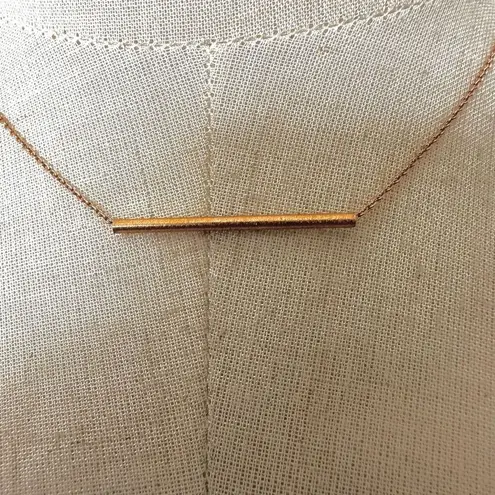 The Bar Gold tone pendant necklace