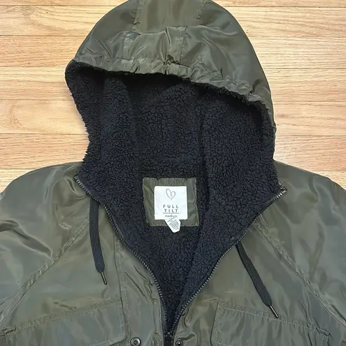 Full Tilt  sherpa-lined cropped bomber jacket thumbnail 6