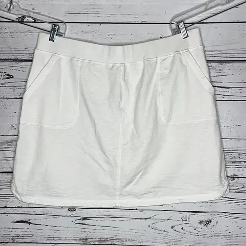 Denim & Co . Active Size 1X White Knit Skort - Skirt w/ Shorts