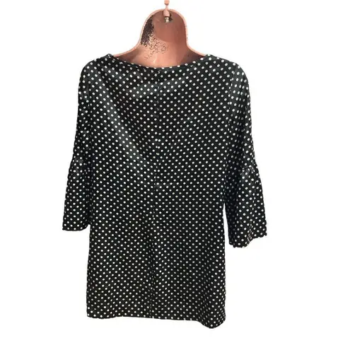 Jonathan Martin Women’s Black & White Polka Dot Top Size Small
