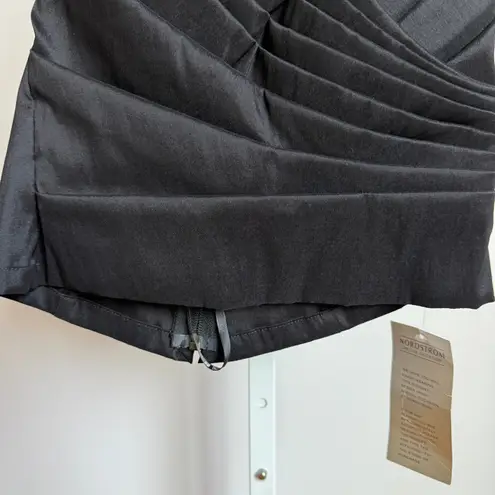 Tadashi Shoji Tadashi Halter Top Black Pleated Sleeveless Party Cocktail Made in USA