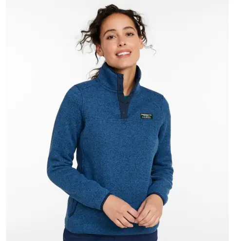 Women's L.L.Bean Sweater Fleece Pullover Blue Size M