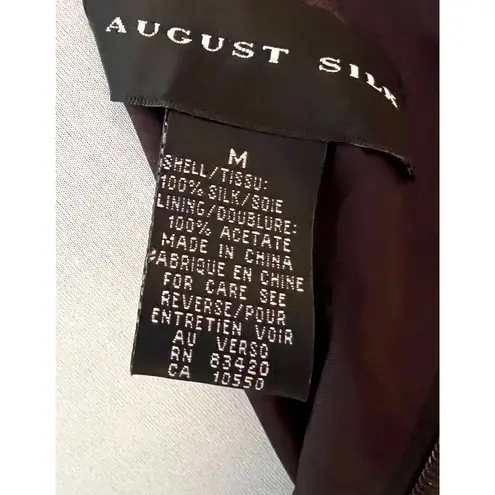 August Silk black white daisy print sleeveless dress wedding guest M