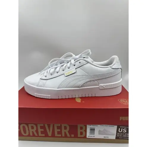 Puma  Court Sneaker, White, Women's Casual Low Top Leather Shoes Size 9