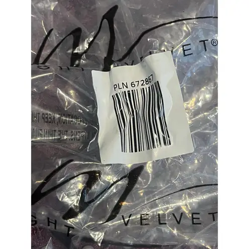 Midnight Velvet Open Knit Top Womens Size XL Purple Pearl Embellished 1/2 Sleeve