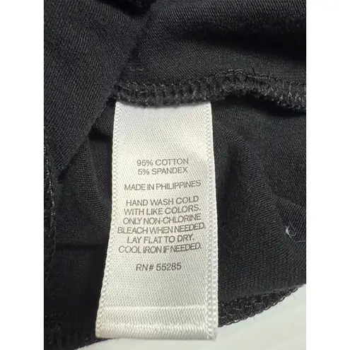 Express One Eleven Bodysuit Top Women's Small Black Ribbed V