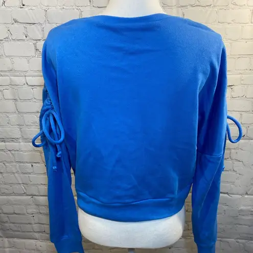 MOSSIMO Sweatshirt Shoulder Tie Blue