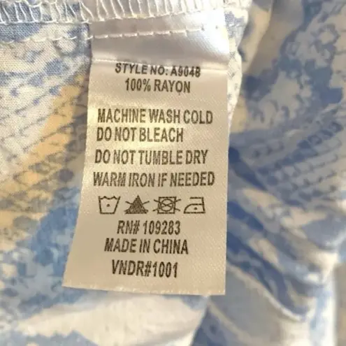 Surf Gypsy Ombre blue pink white snakeskin ruffle smocked pullon mini skirt M