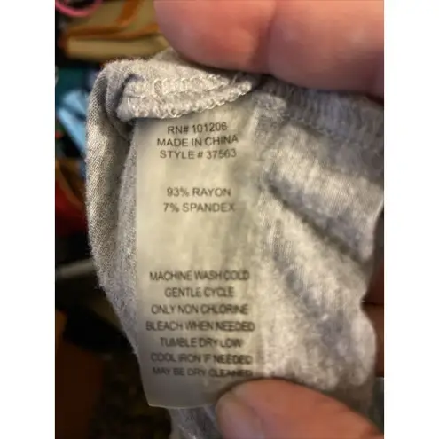 Soft Surroundings Womens Dress Petite XS Gray Tiered Darcie Sleeveless Stretch