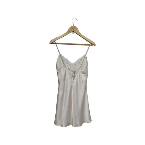 Victoria's Secret Vintage Deadstock Y2K  Slip Dress Chemise Babydoll Satin White