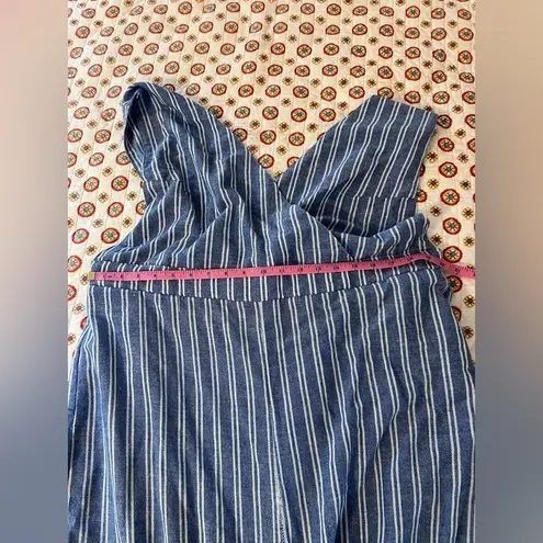 Aura Lightweight Striped Wide Legged Tank Romper Size XL
