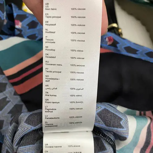 Maje Cristen Blouse Top Blue Printed Geometric