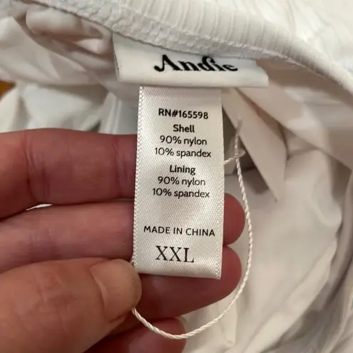 ANDIE  Swim The Laguna One Piece White Rib plus size XXL NWT