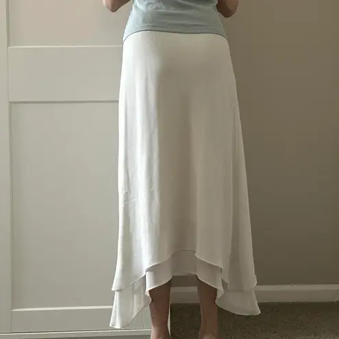 MSK vintage white tiered skirt
