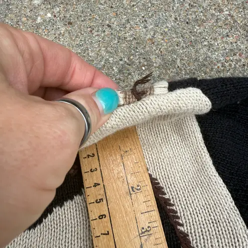 Christopher & Banks Y2K Giraffe Neutral Tone Cardigan Knit Sweater SMALL