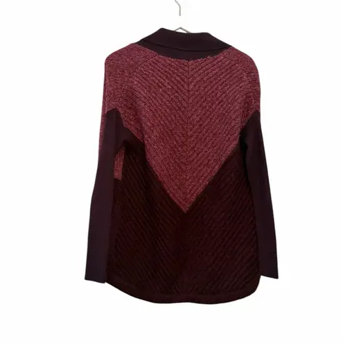 Smartwool Open Front Colorblock Wool Blend Cardigan Sweater XS