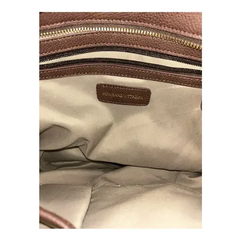 Adrienne Vittadini Tote Handbag Brown pre-loved excellent condition faux leather