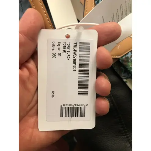 Tory Burch Ella Logo Prints Large Nylon Tote Rayure Fleurie New w/tag Authentic - Image 6