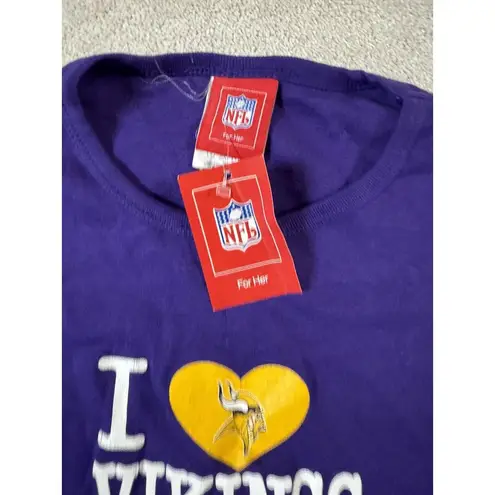 Minnesota Vikings Women's Long Sleeve Tshirt Size Small (see Measurements) NWT Purple