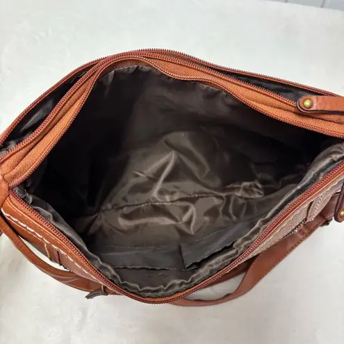 BOC Brown Faux Leather crossbody Bag