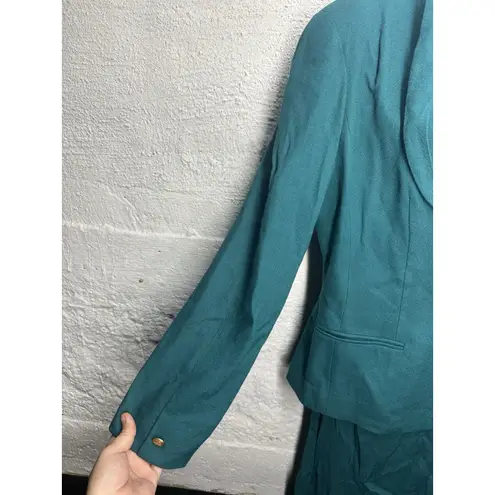 E.R.GERDARD for RELYN women’s teal suit Size 10 Blue