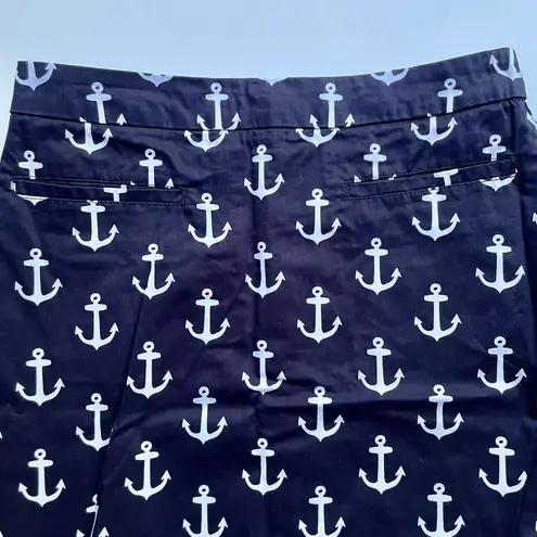 Hatley Anchor Print Skirt Cotton Navy Blue White Size 4 EUC