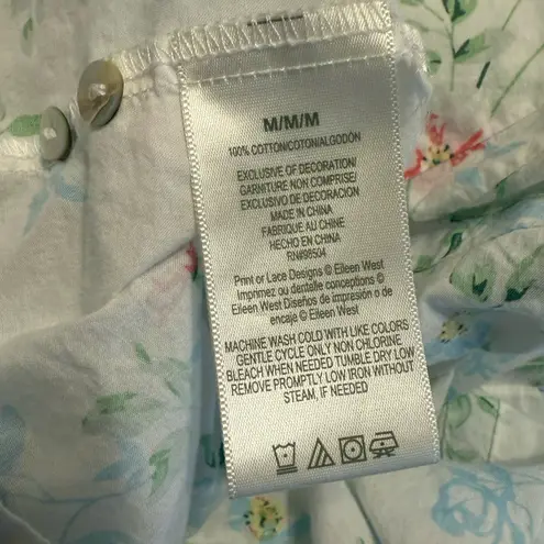 Eileen West Garden Of Dreams Nightgown Medium White Floral Cottagecore Feminine