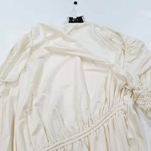 L'Academie Lily Midi Dress in Bone White XS