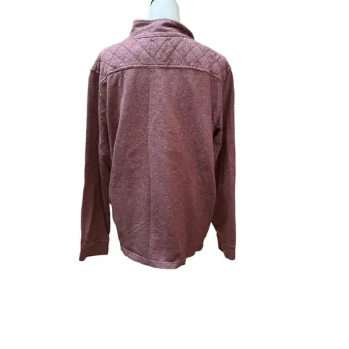 Banana Republic  Burgundy Long Sleeve 3/4 Zip Front Top Jacket Size XL