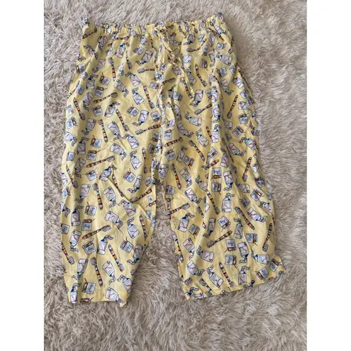 Cabernet Sleepwear Women's Pajama Set Yellow Toothpaste Print Top Pants 3X