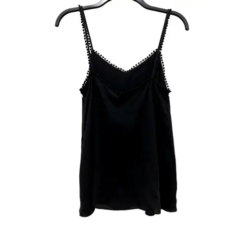 Alexander McQueen Lace Trim Silk Camisole in Black, Size 38, NWT